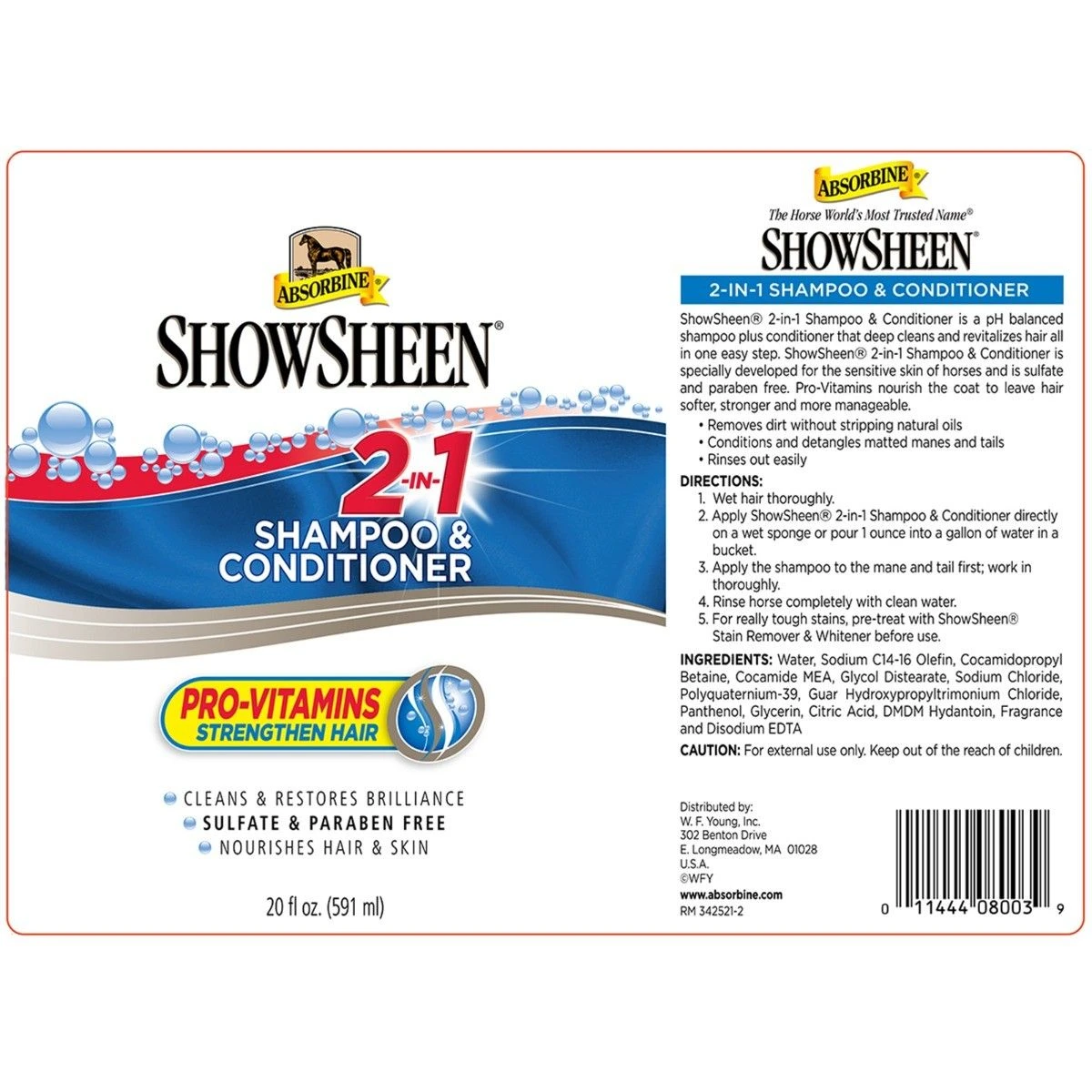 Absorbine® ShowSheen® 2-in-1 Shampoo & Conditioner 4 Absorbine® ShowSheen® 2-in-1 Shampoo & Conditioner - Image 2