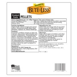 Absorbine® Bute-Less® Comfort & Recovery Supplement Pellets -Amigo Sales Store 430420 labelback