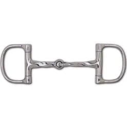 Stainless Steel Slow Twist Snaffle Dee Ring Bit