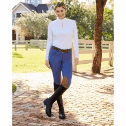 RJ Classics Ladies Anna Mid-Rise Front Zip Breech 16 RJ Classics Ladies Anna Mid-Rise Front Zip Breech -Amigo Sales Store gulf anna blue